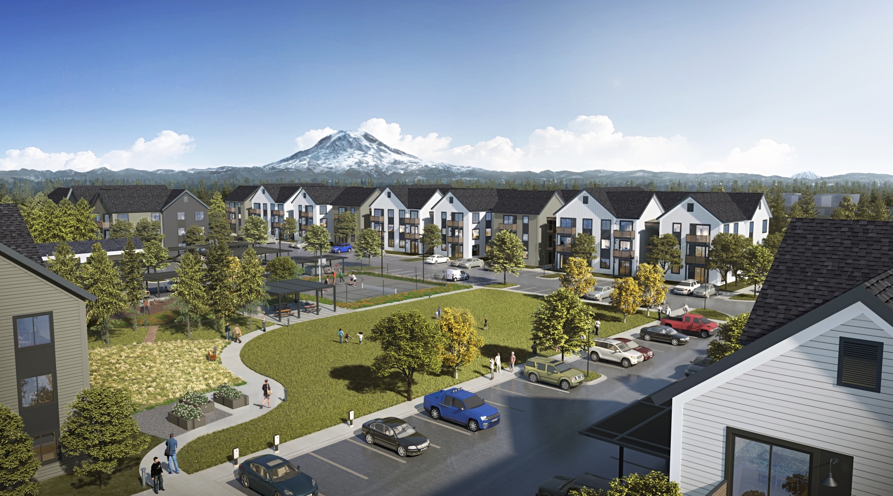 an apartment complex